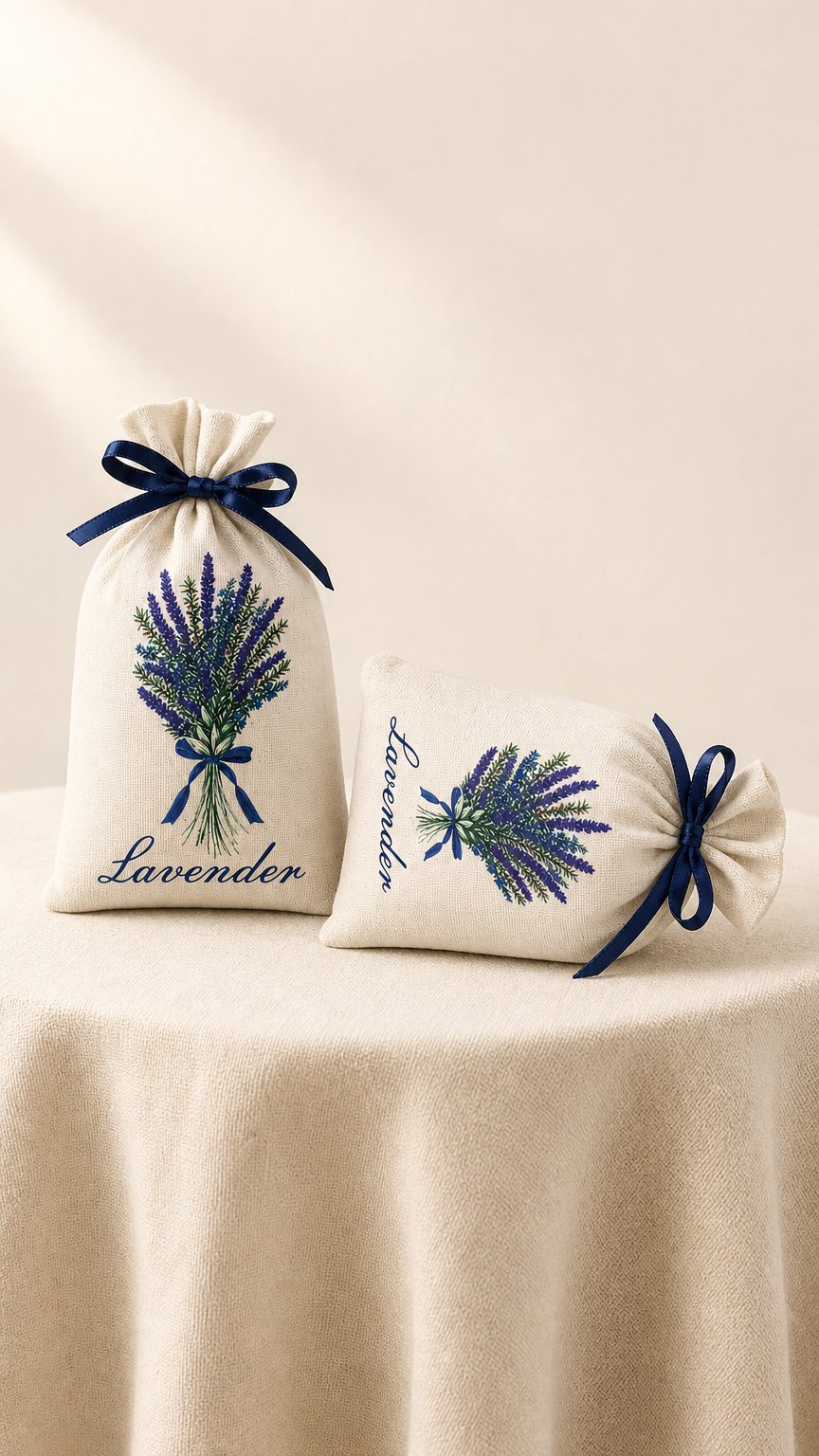 AI product shot of Lavender Sachet-Hand-Painted