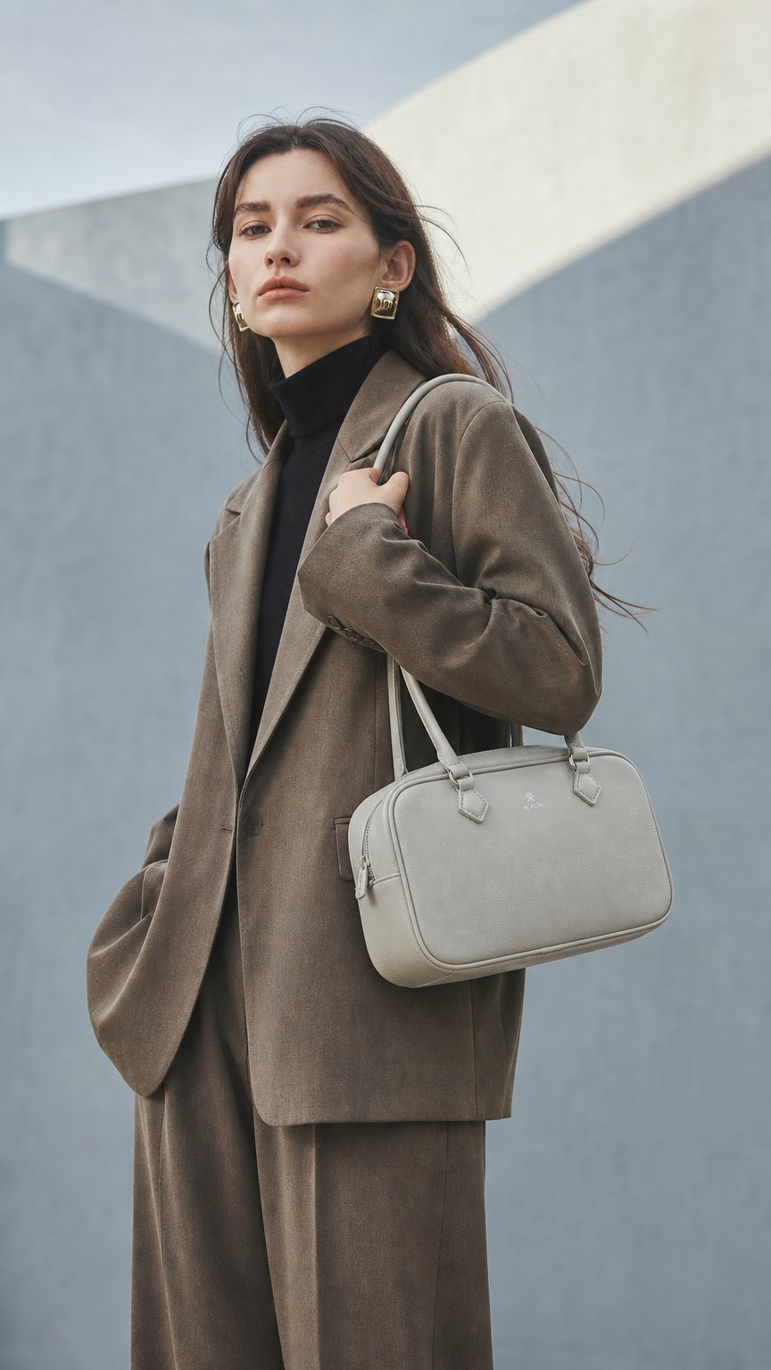AI product shot of Sage East West Bag