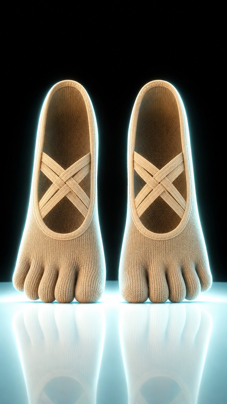 AI product shot of Signature Five-Toe Grip Socks