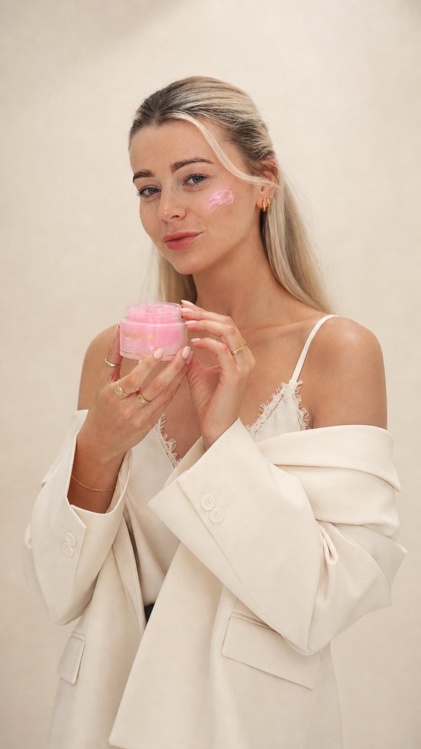 AI product shot of PDRN Pink Peptide Capsule Cream