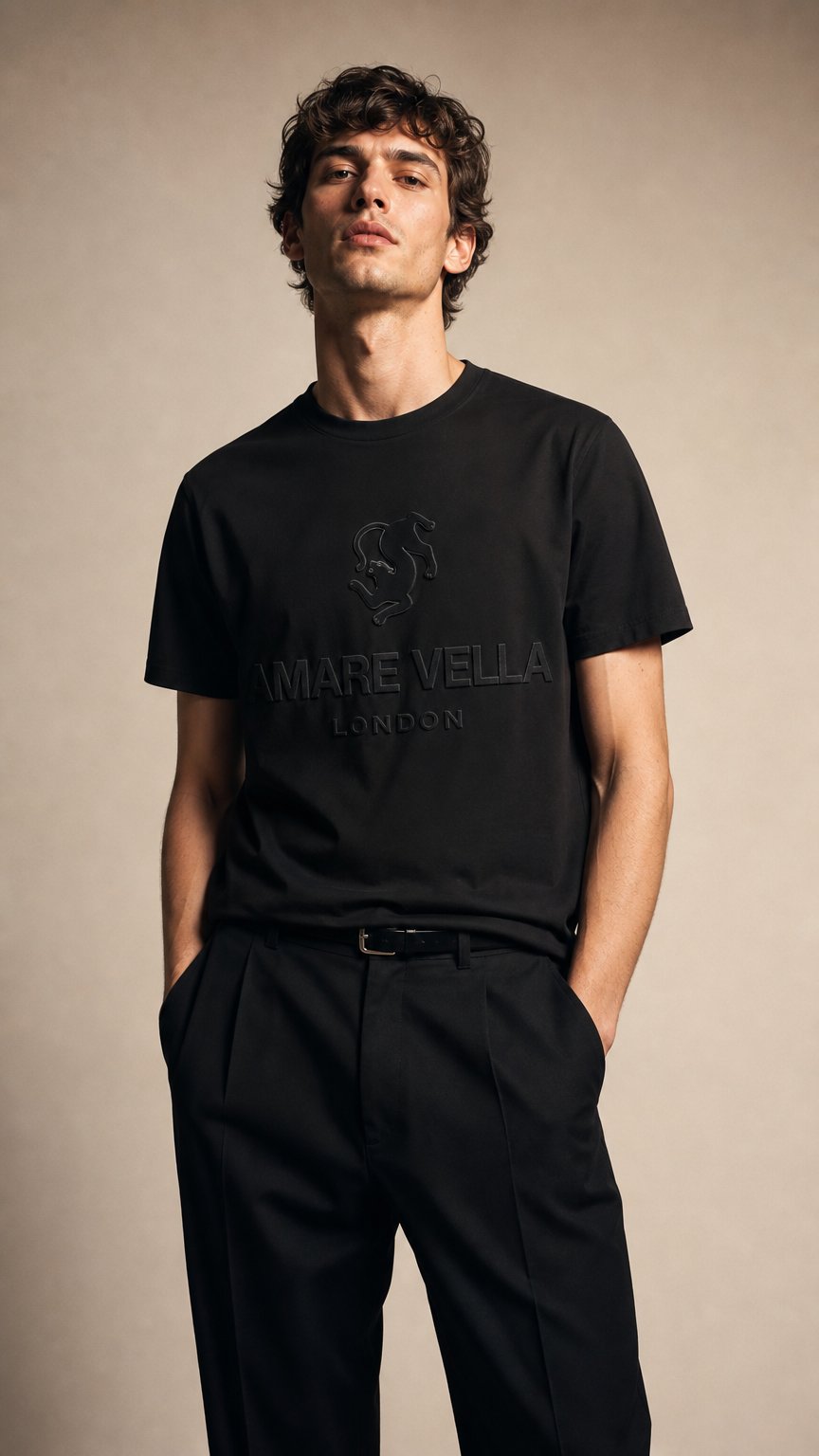 AI product shot of Amare Vella SS26 Panther Shirt