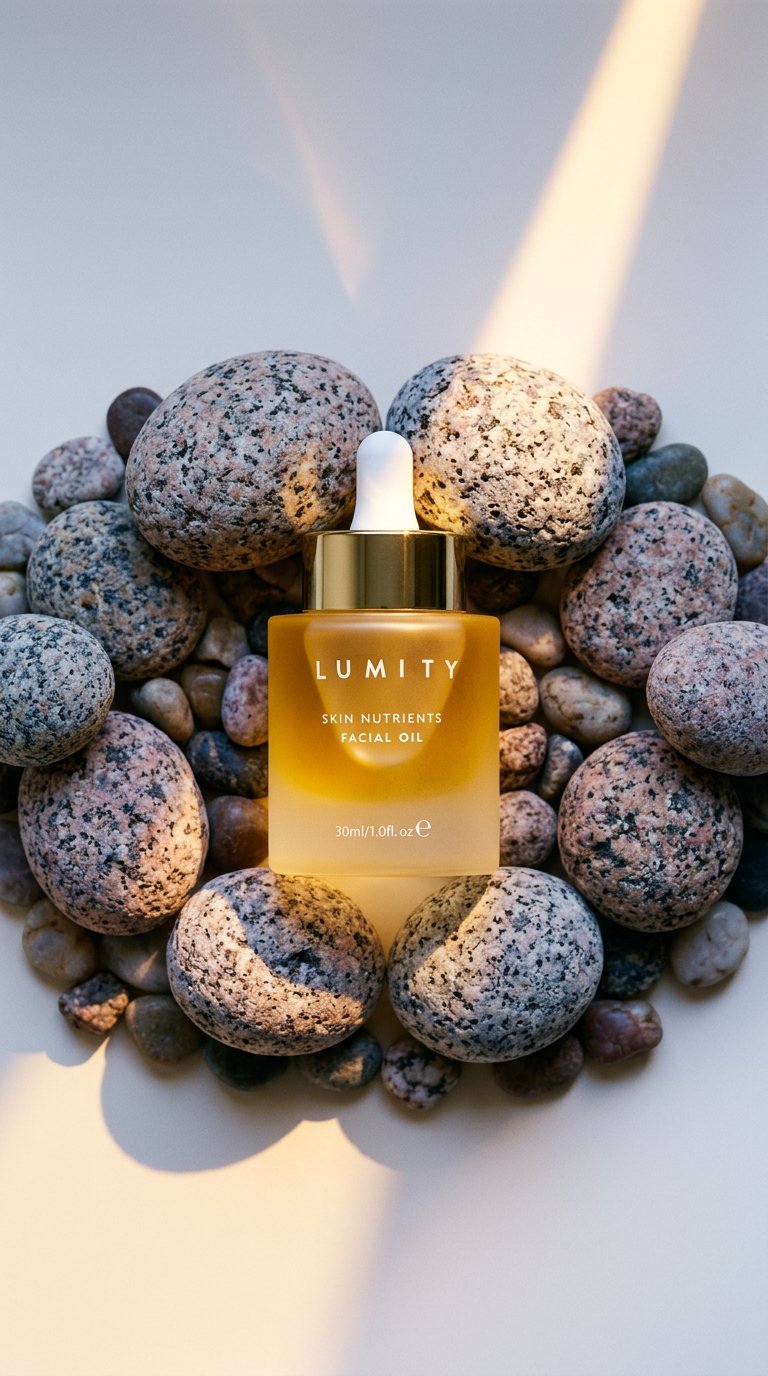 AI product shot of Lumity Skin Nutrients Facial Oil