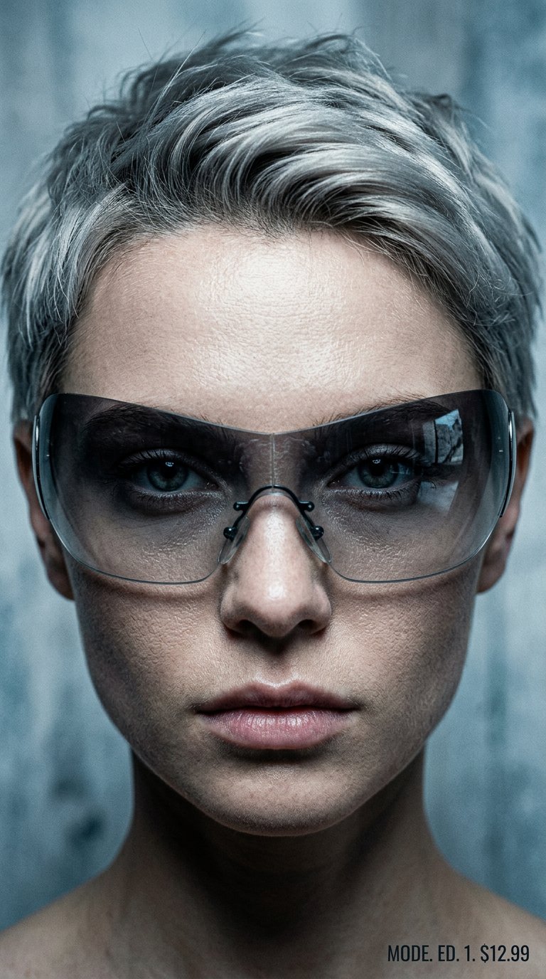 AI product shot of Prada Women's Black and Silver Sunglasses