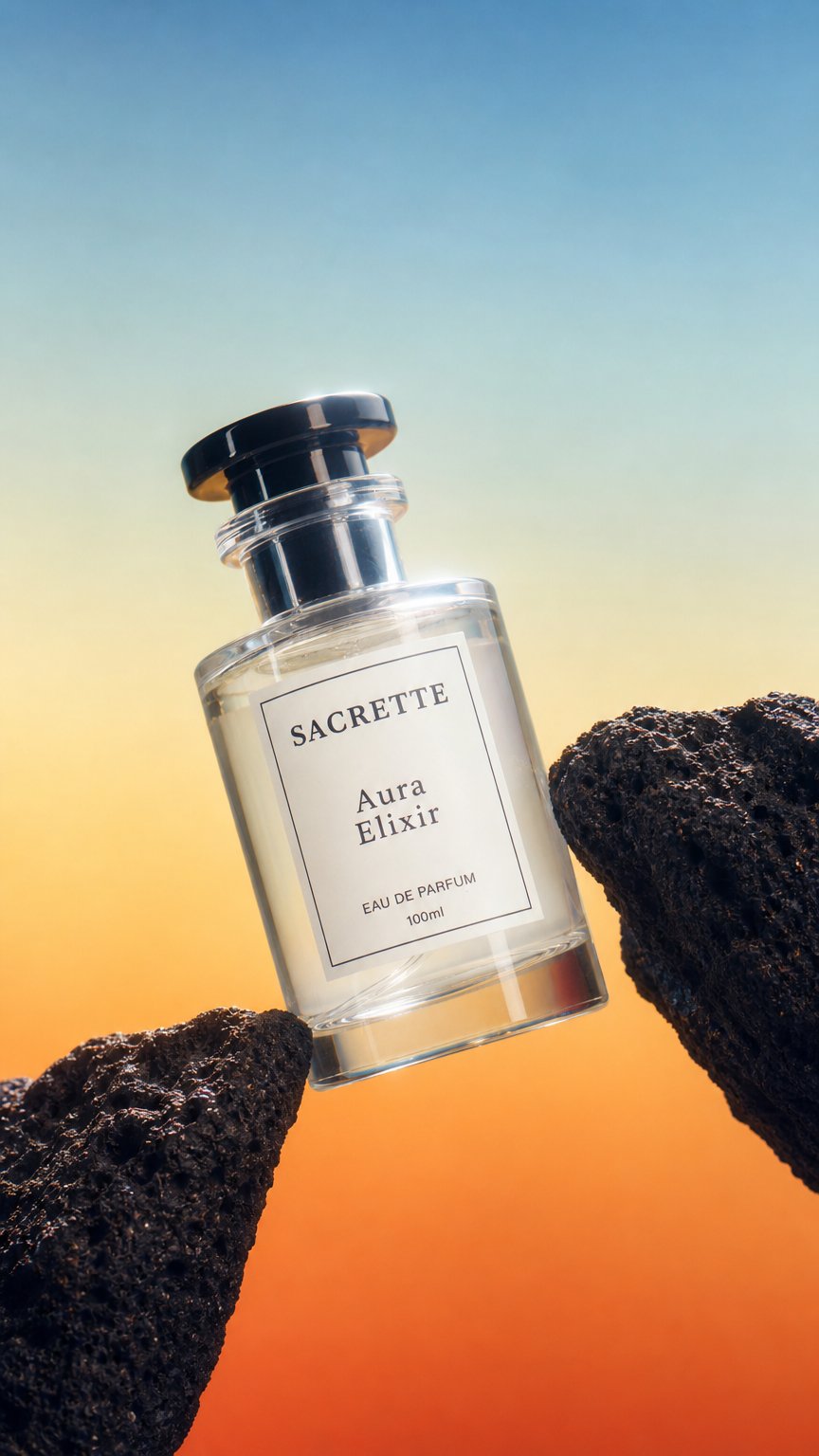AI product shot of Sacrette Aura Elixir
