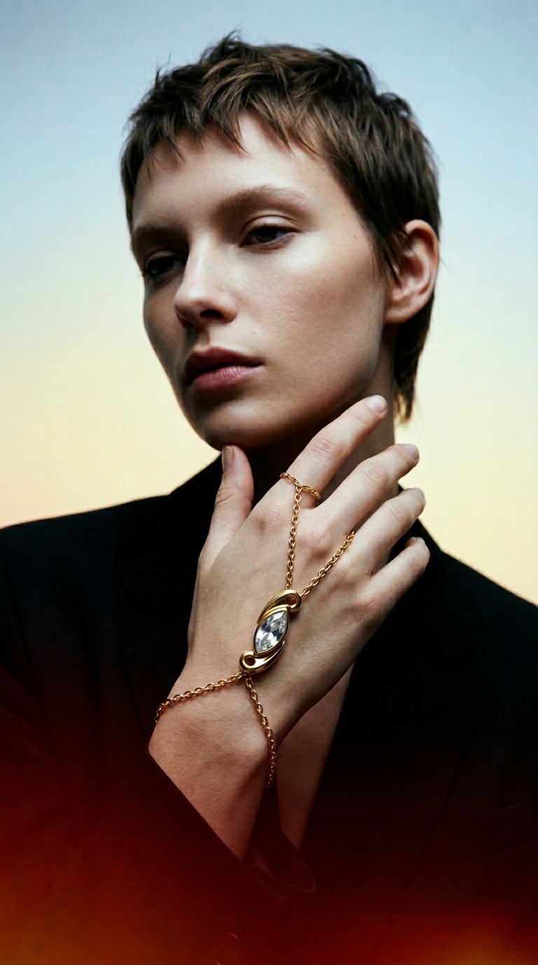 AI product shot of OJO 2-IN-1 RING IN STERLING SILVER