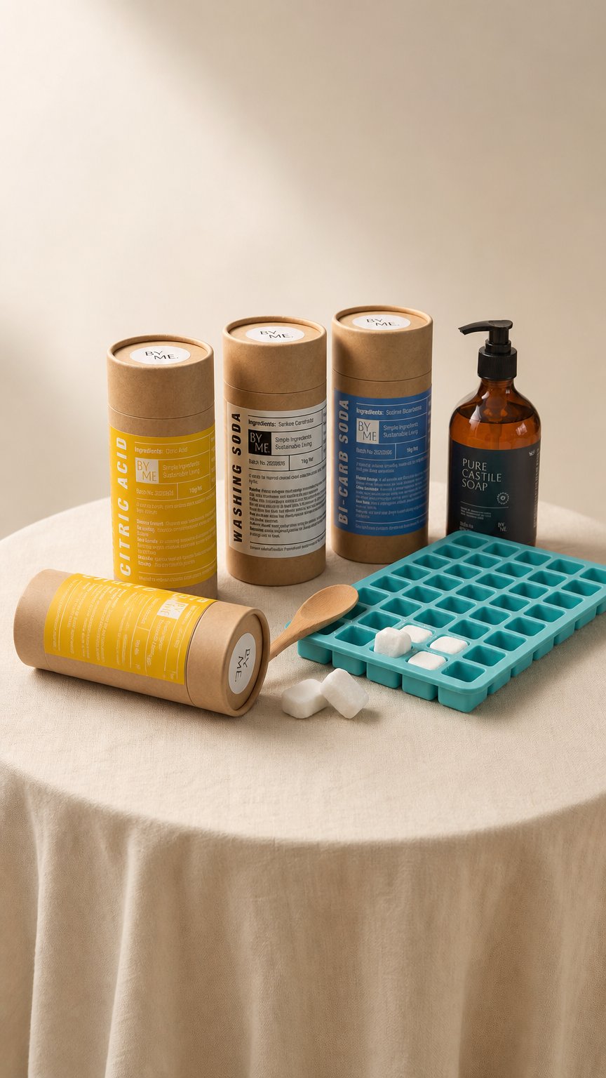 AI product shot of DIY Dishwasher Tablets Kit