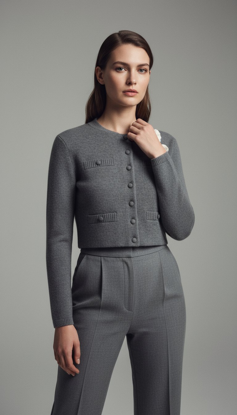 AI product shot of Crocheted flower Cardigan