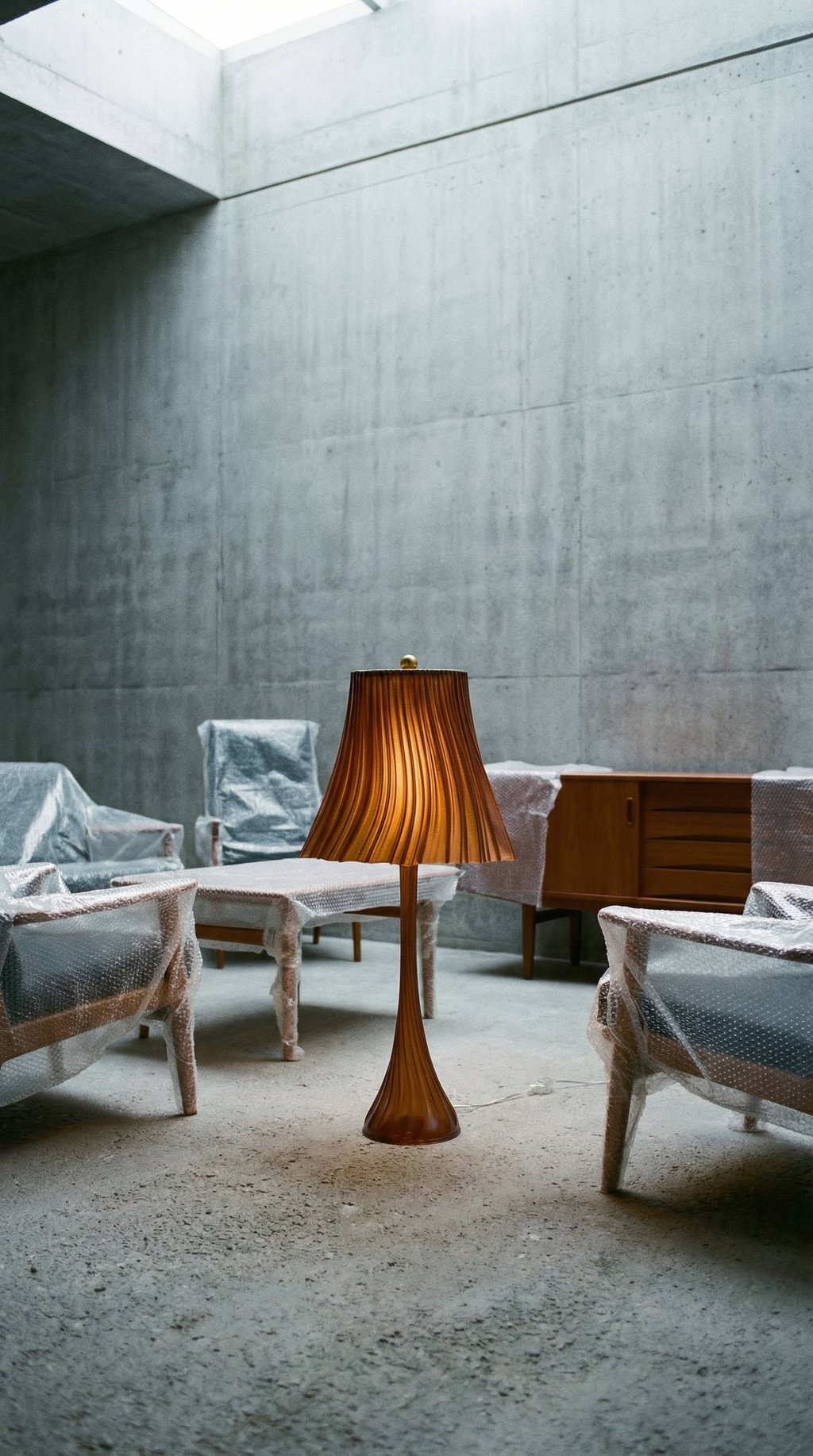 AI product shot of Pleat Lamp