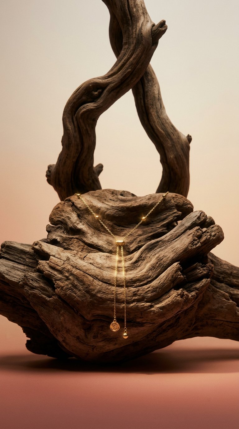 AI product shot of ESPACIO 7-IN-1 NECKLACE IN STERLING SILVER