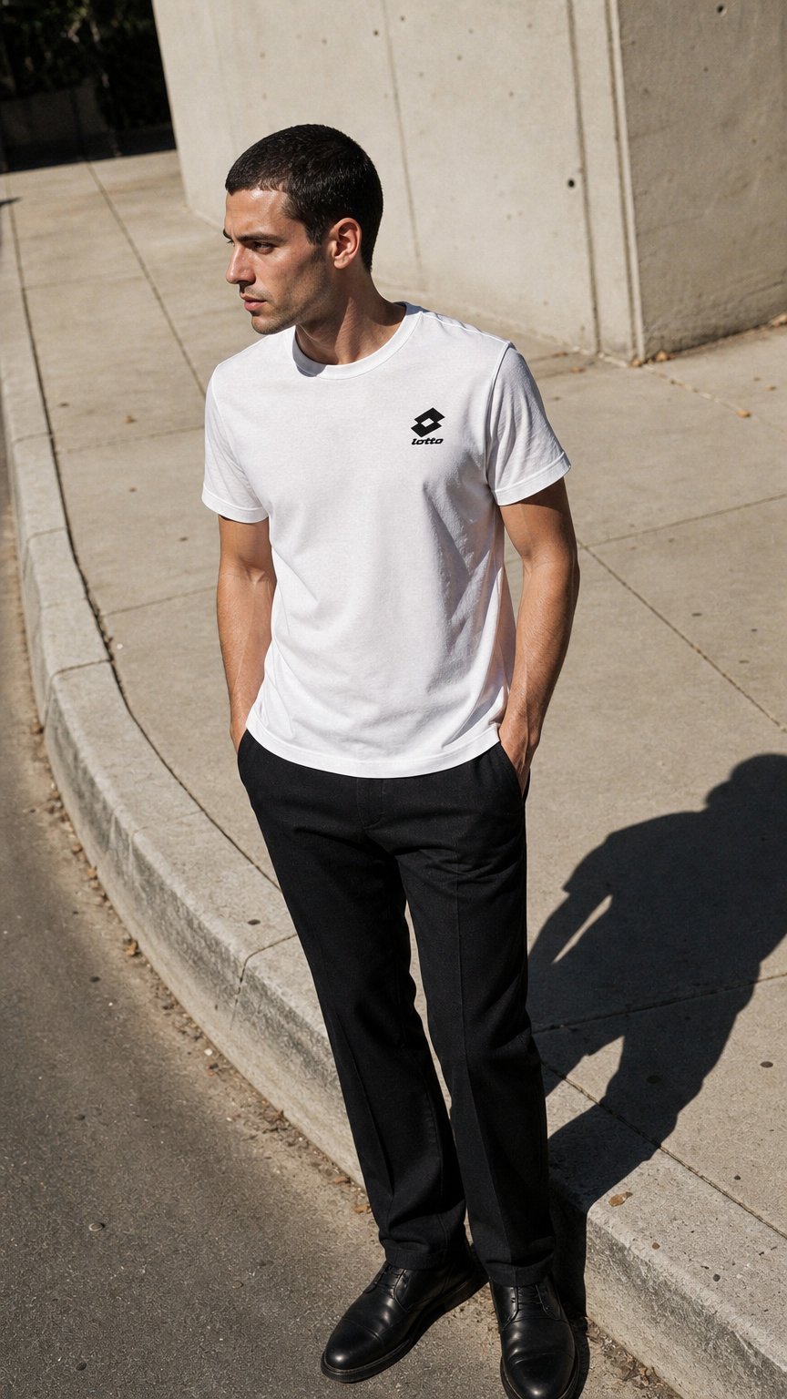 AI product shot of LIFESTYLE SMART OG T-SHIRT WHITE