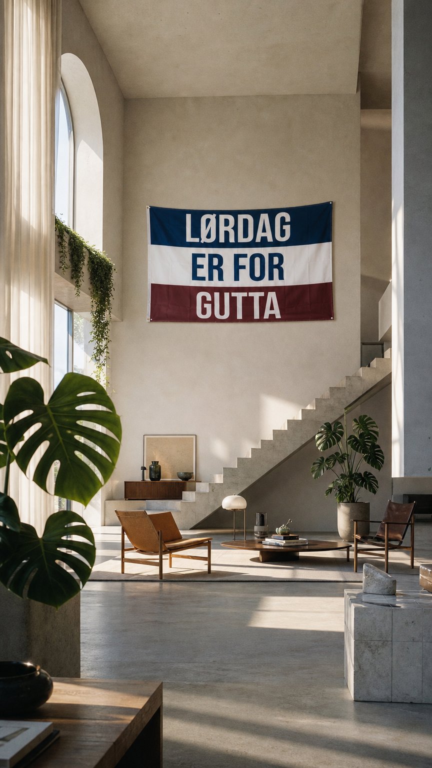 AI product shot of LØRDAG ER FOR GUTTA