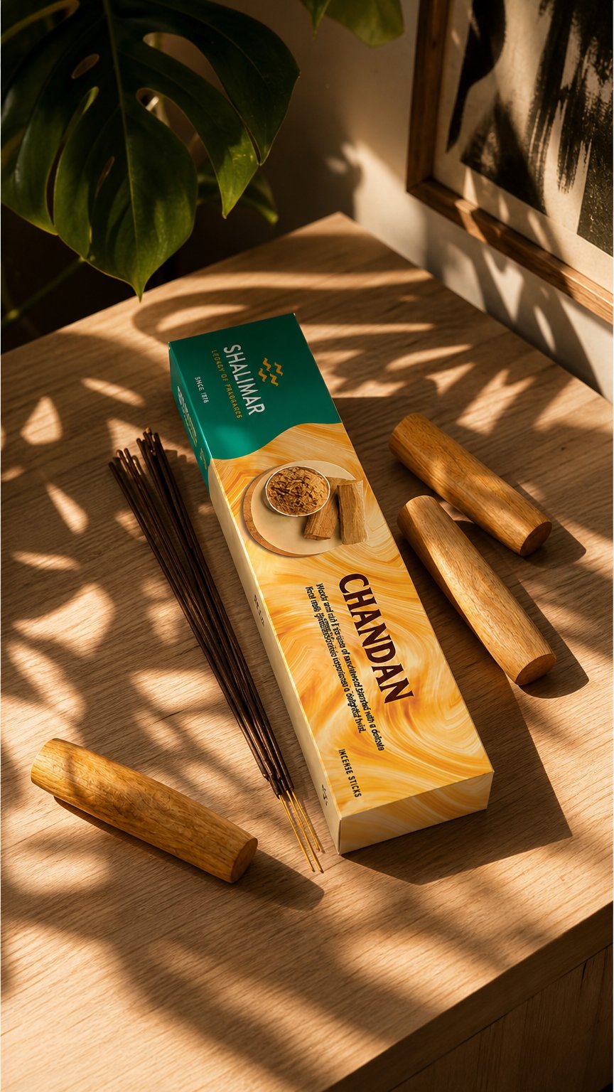AI product shot of Chandan Economy Long Box - 6 Packets