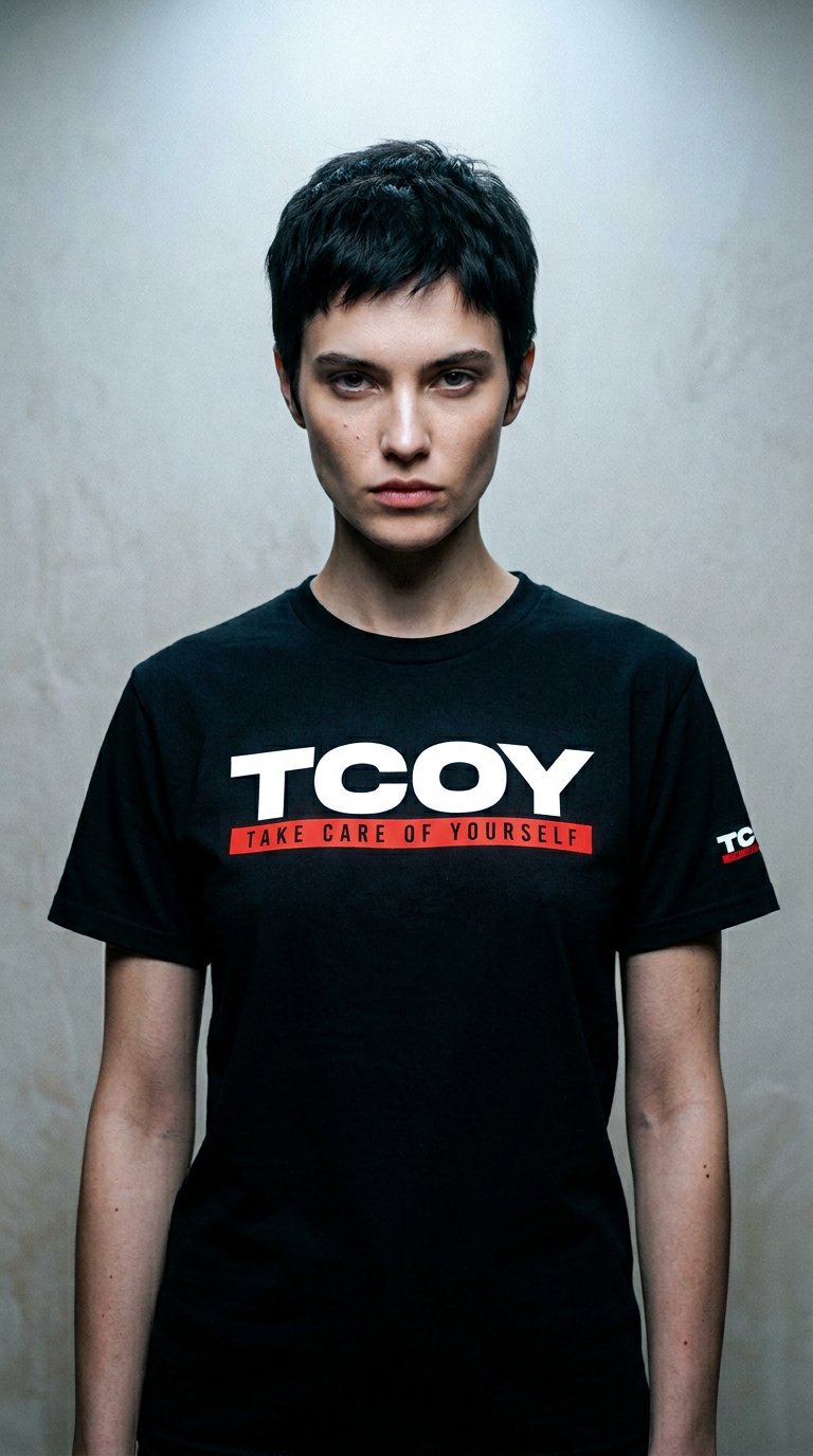 AI product shot of TCOY Logo Tee