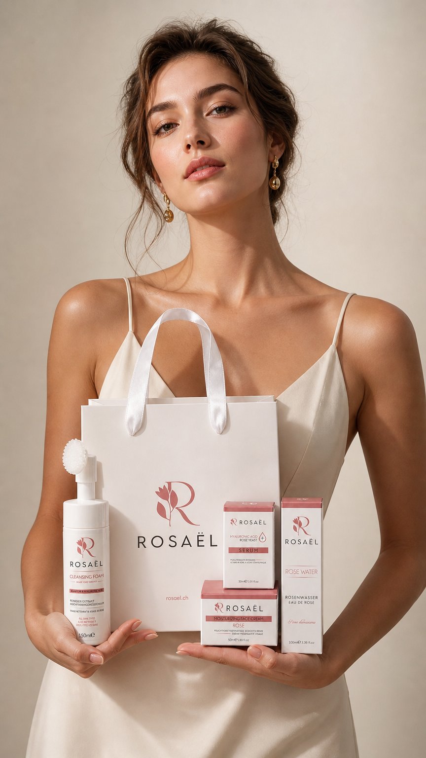 AI product shot of Rosaël – Das vollständige Rosenritual