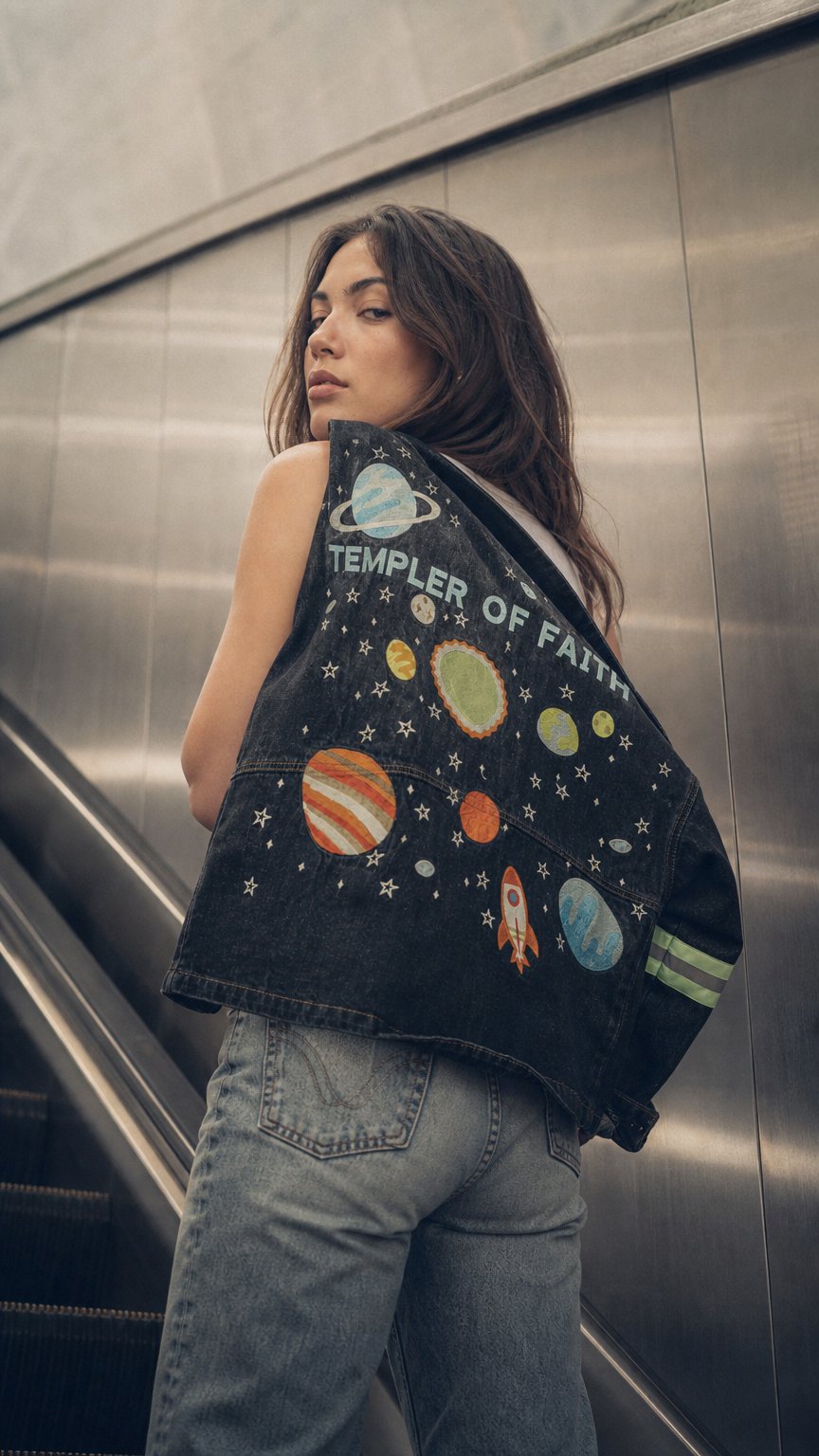 AI product shot of Space jacket
