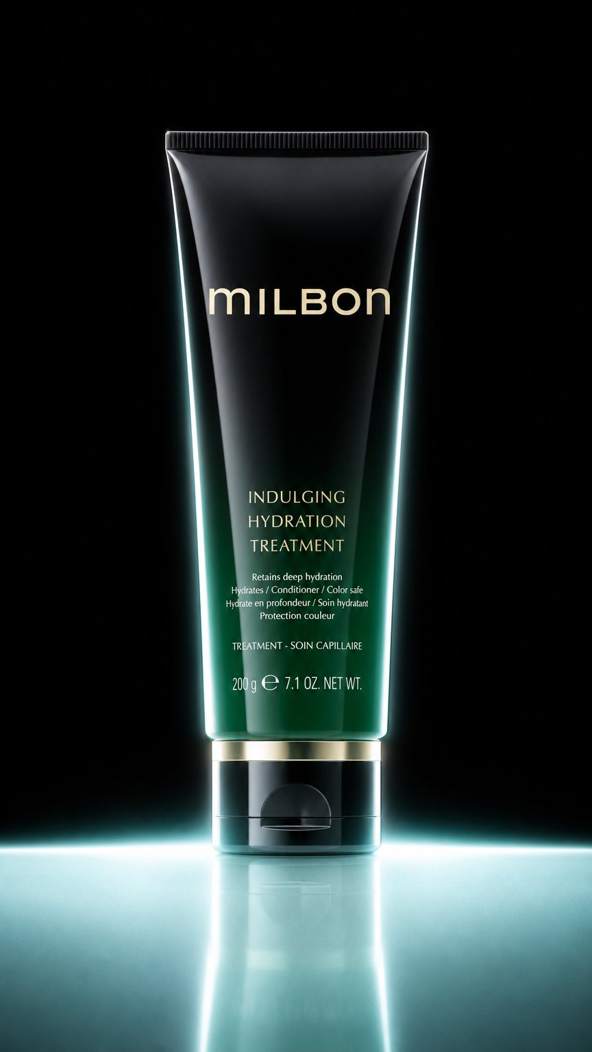 AI product shot of Milbon Gold 5-Step Deep Hair Conditioning