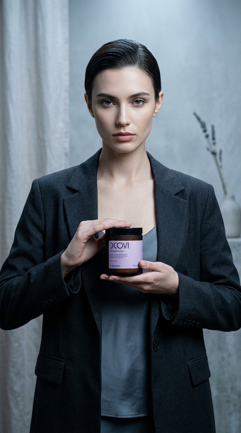 AI product shot of Lavender Whipped Body Butter