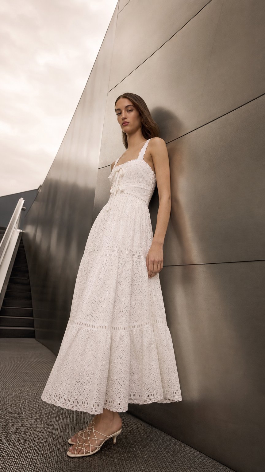 AI product shot of Constance Cami Cotton Dress Pristine