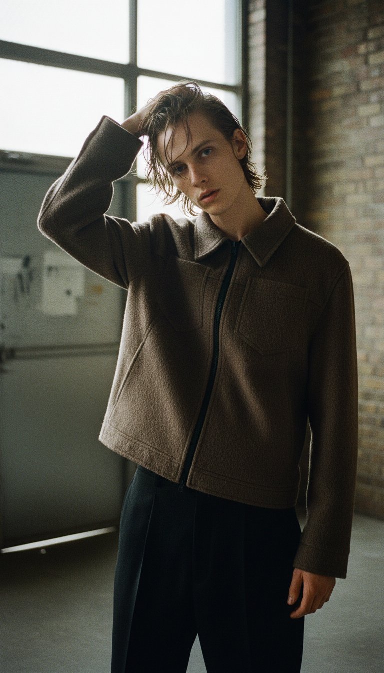 AI product shot of Norton Jacket Regent Taupe