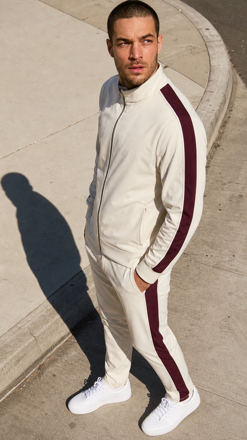 AI product shot of Veste zippée écru MATHEW EVOLUTION