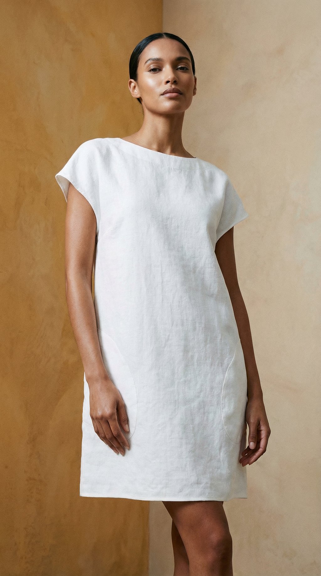AI product shot of Linen Shift Dress