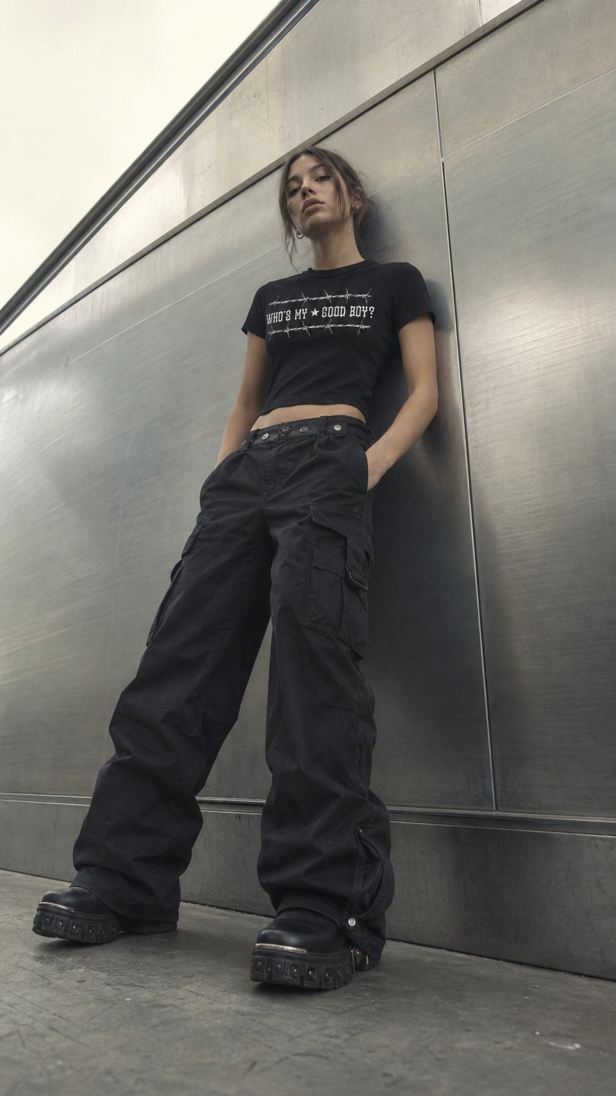 AI product shot of "Who's My Good Boy?" Crop Top
