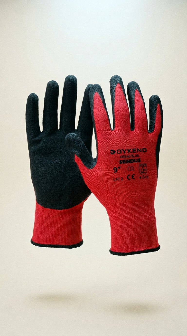 AI product shot of Povrstvené textilní rukavice SENDUS