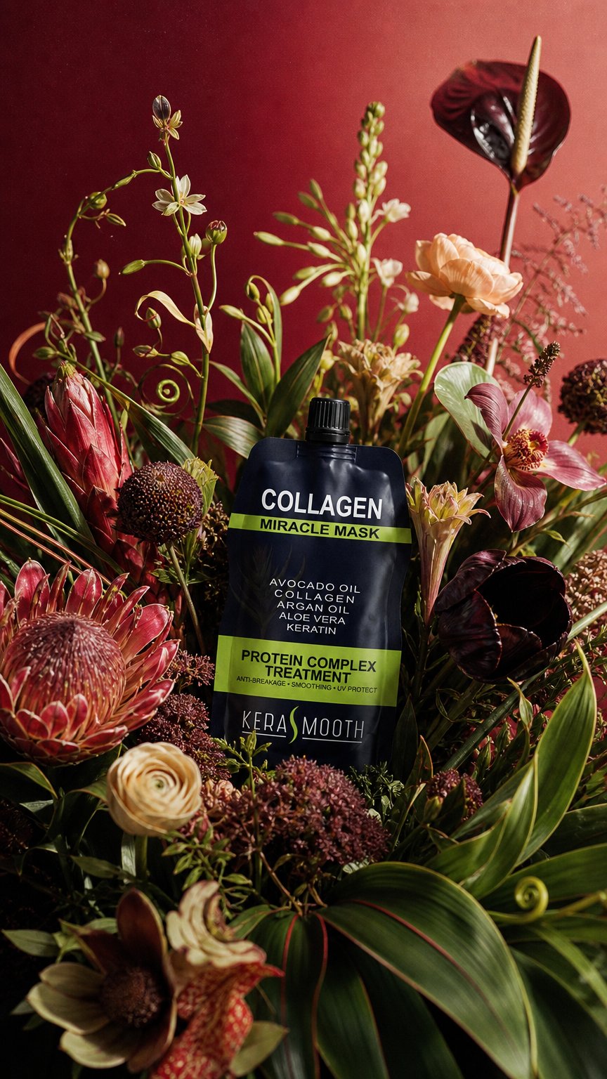 AI product shot of Kerasmooth Collagen Miracle Mask 500ml
