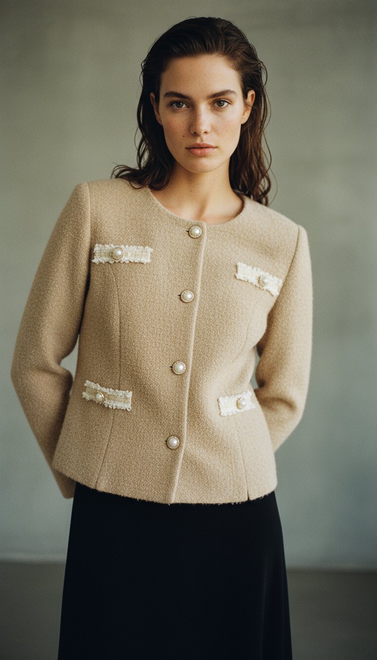 AI product shot of Żakiet Ester Beige Frank Fashion