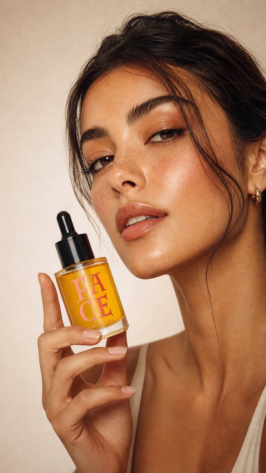AI product shot of Aceite esencial para el rostro