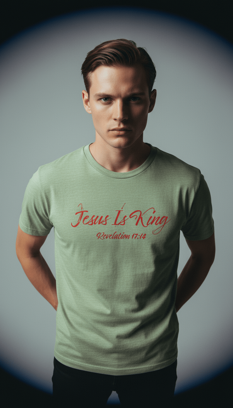 AI product shot of Jesus Is King!