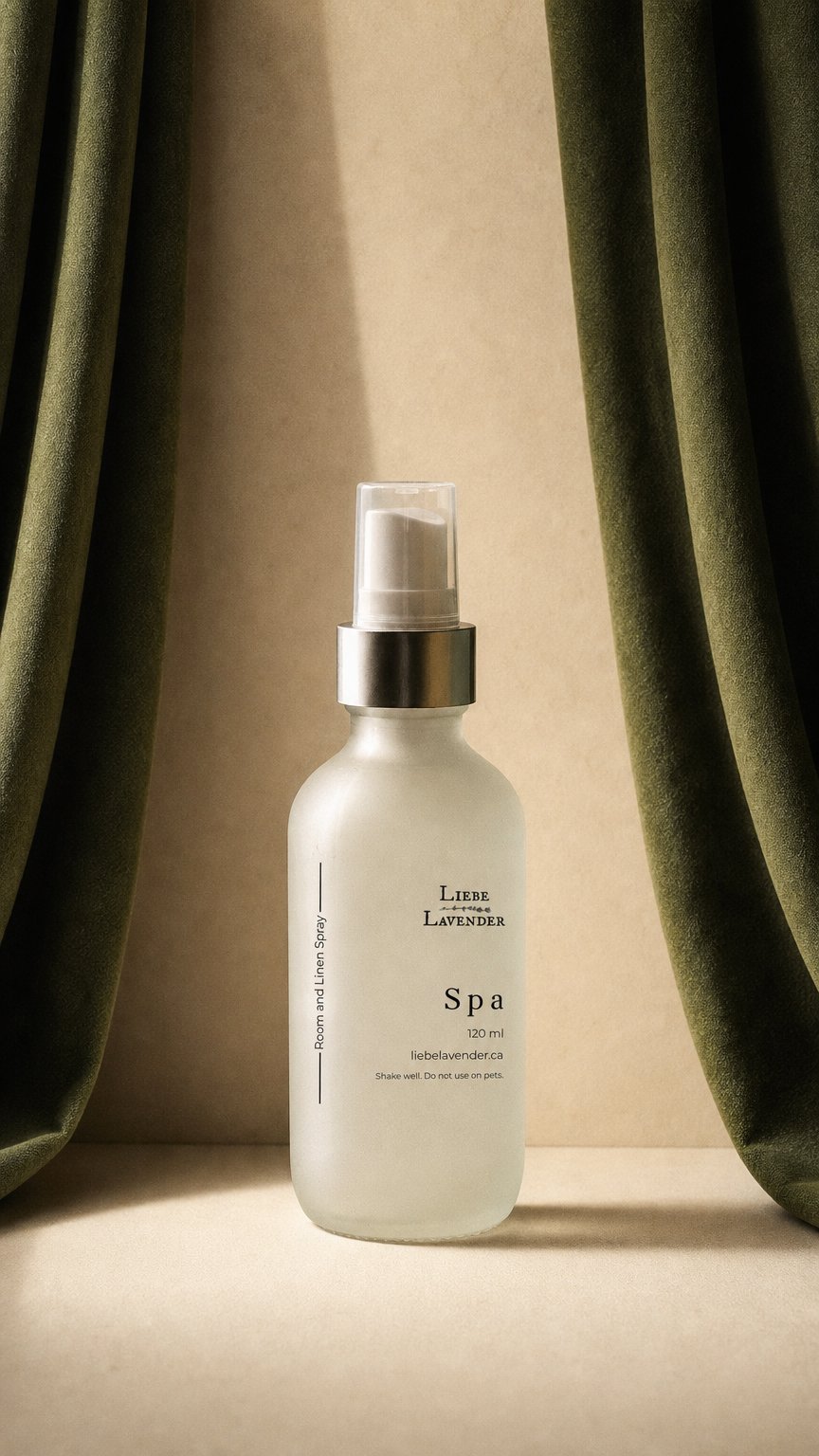 AI product shot of Room and Linen Spray