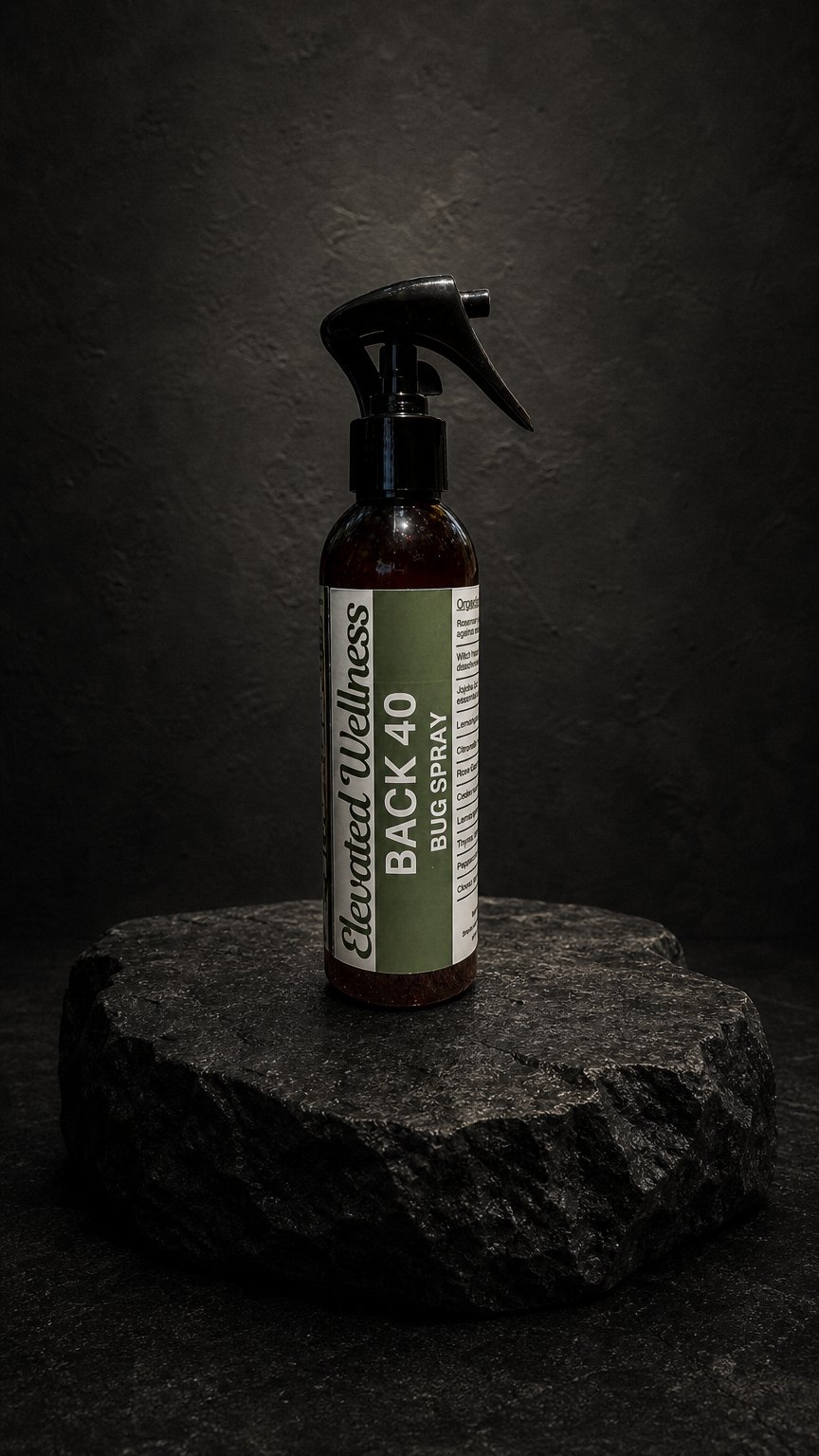 AI product shot of Back 40 Bug Spray
