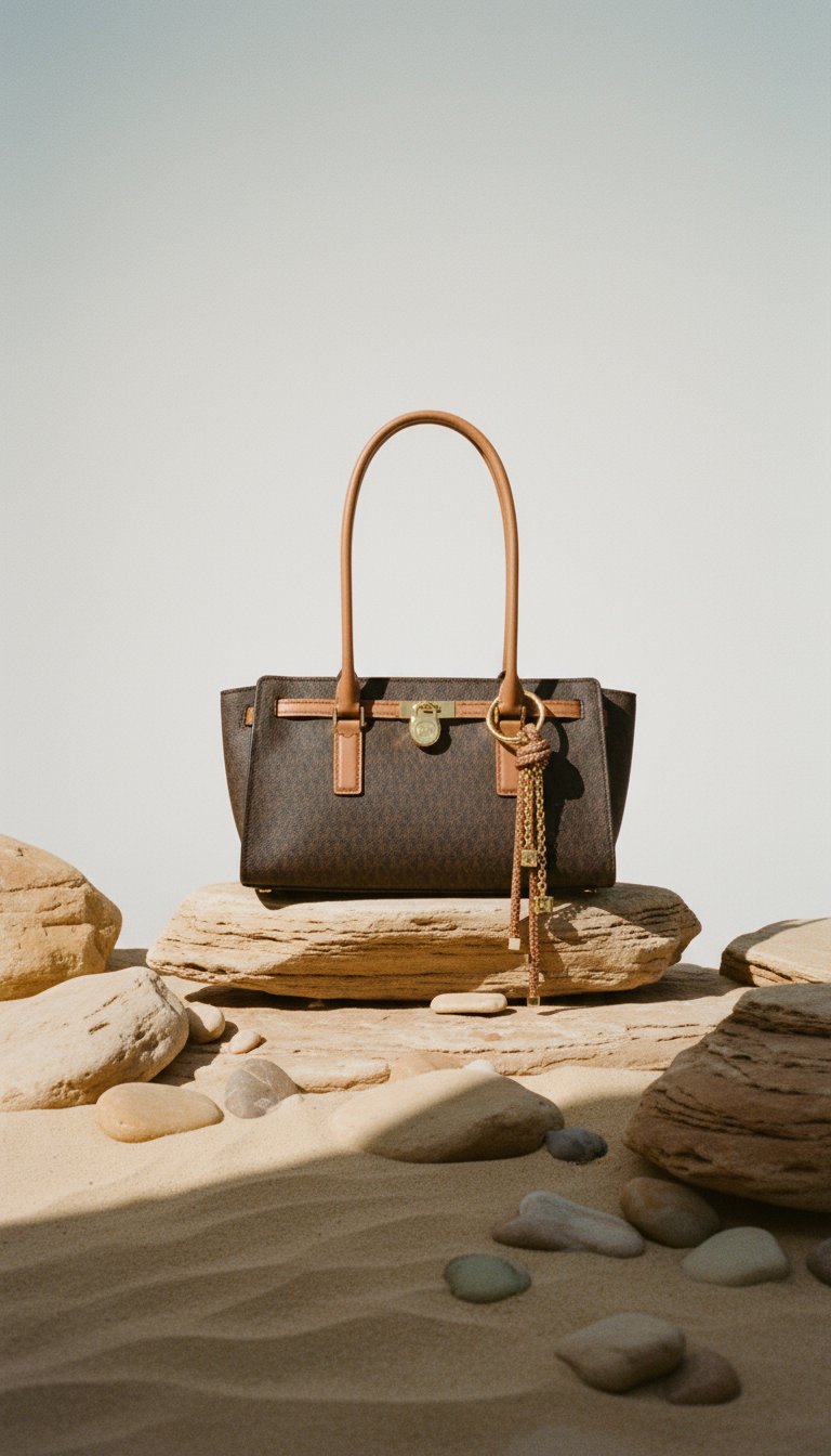 AI product shot of Hamilton Moderne Small Signature Logo Satchel