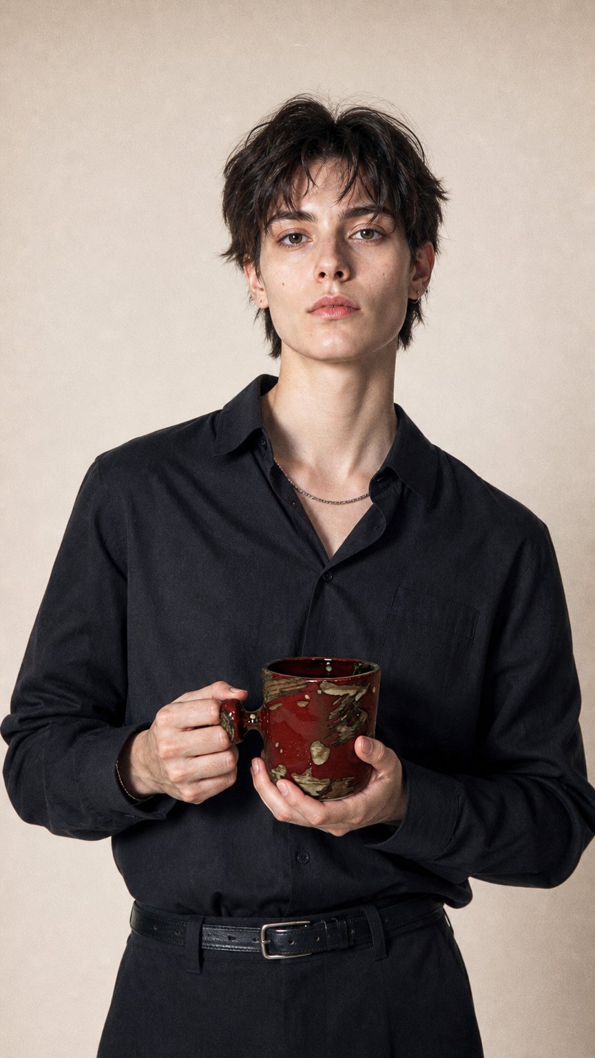 AI product shot of Wonky Mug
