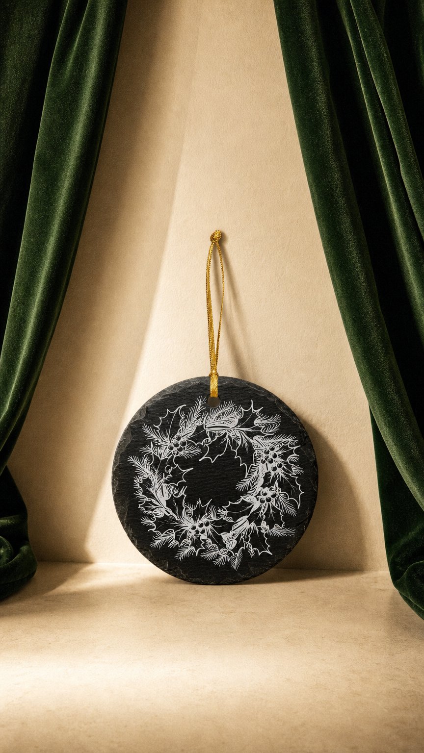 AI product shot of Personalised Engraved Illustration Ornament