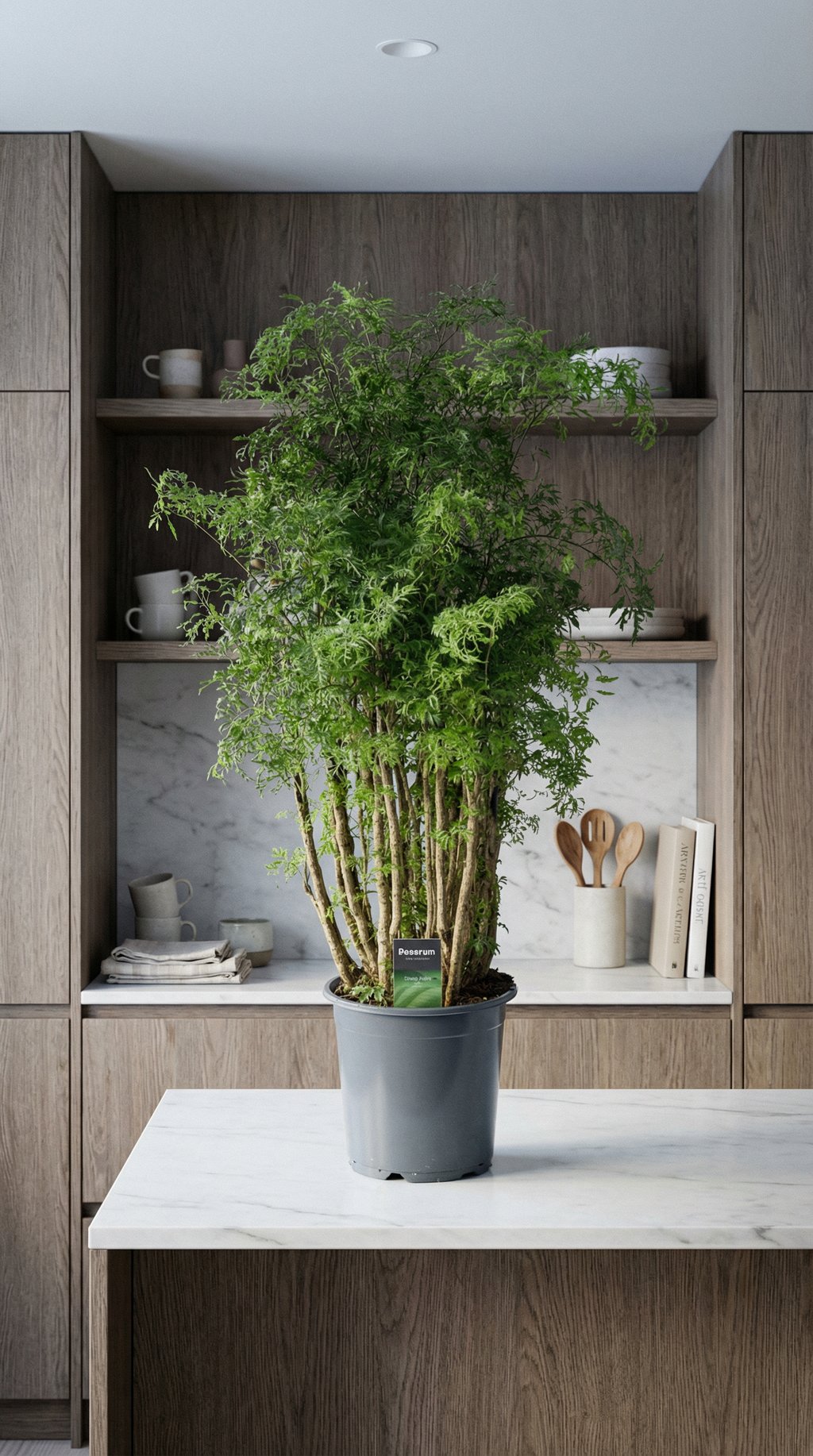 AI product shot of Polyscias Hawaiiana Ming - 100 cm - Ø24cm
