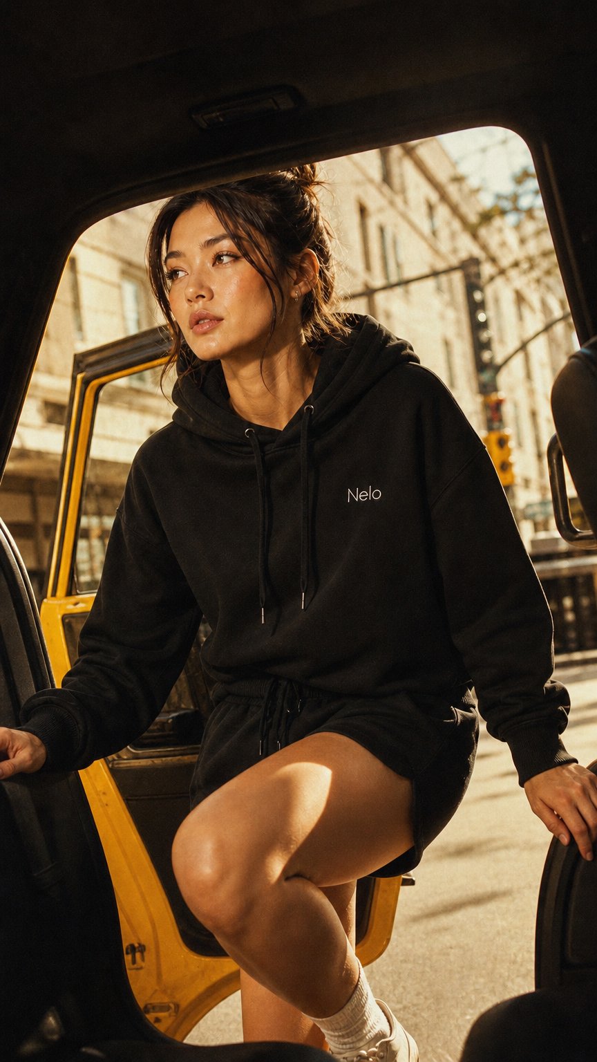 AI product shot of Pre-order Lux Spacer Pullover Hoodie
