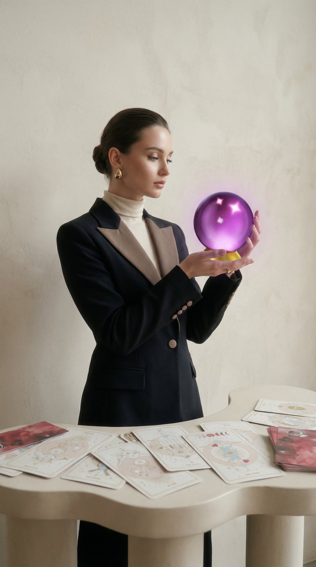 AI product shot of Crystal Ball & Tarot Reading