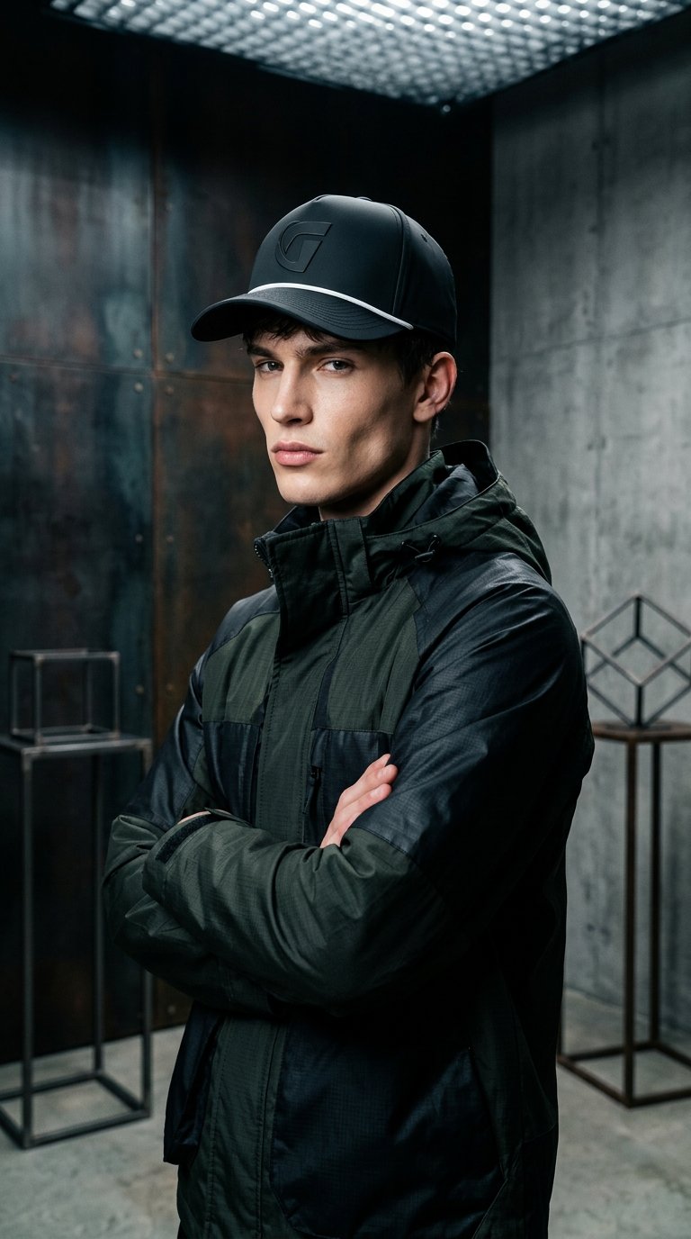 AI product shot of Branded Bills Curved 5 Panel Rope Hat
