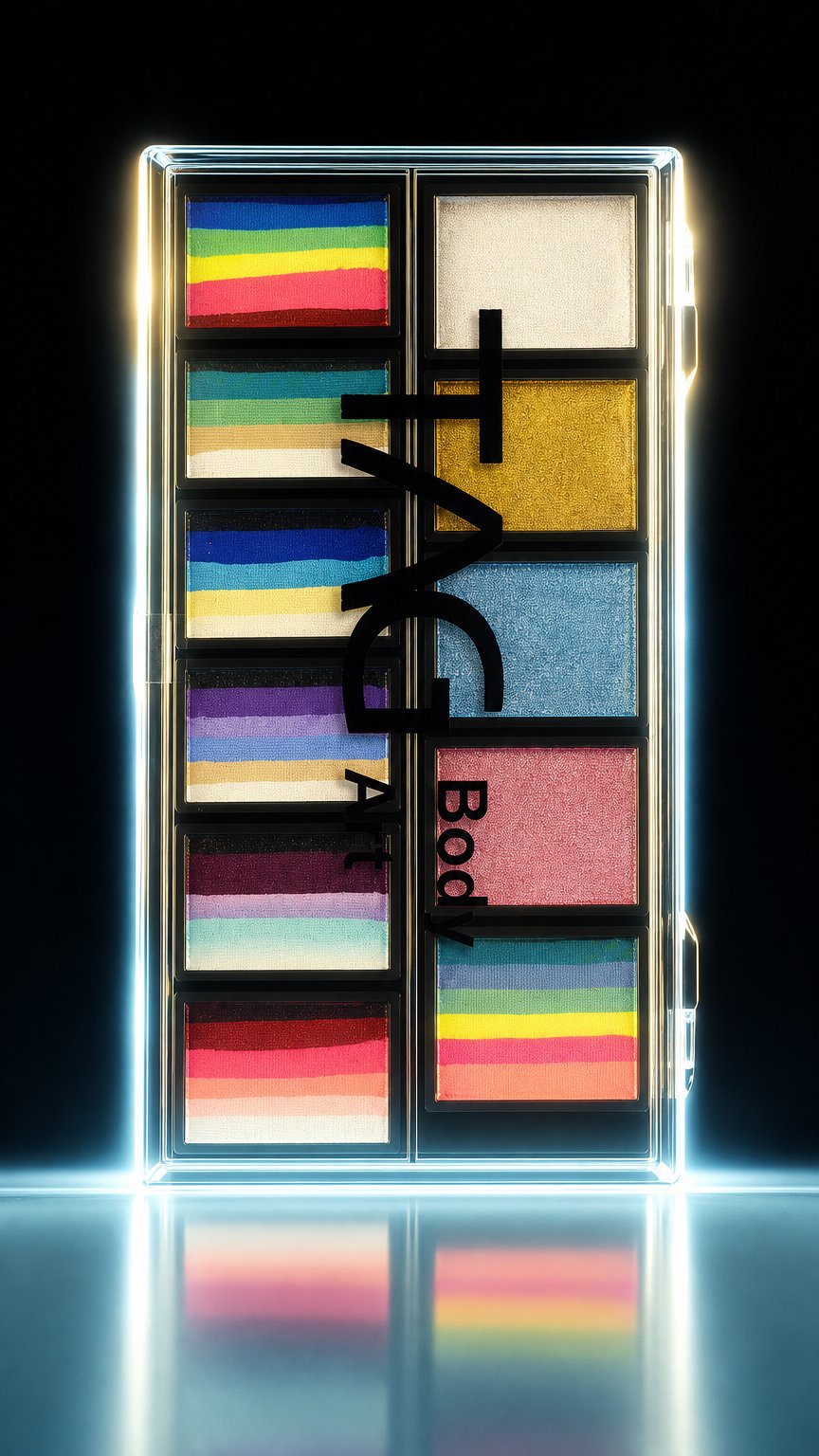AI product shot of Rainbow Fairy Garden Palette
