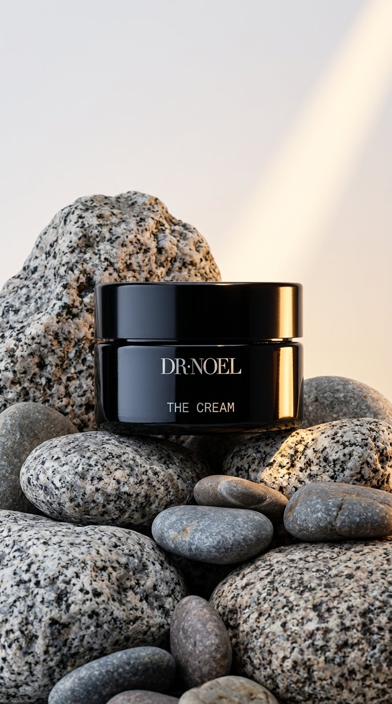 AI product shot of Dr. Noel The Cream - Luxury Skincare - Molecular Science Renewal Cream