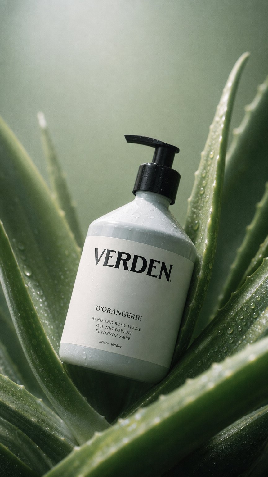 AI product shot of D'ORANGERIE HAND AND BODY WASH