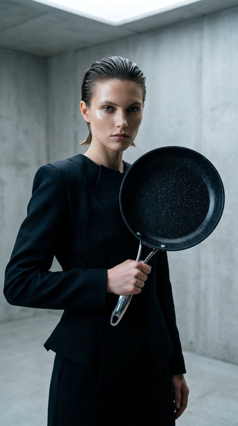 AI product shot of Professional Granite Frying Pan - 20cm