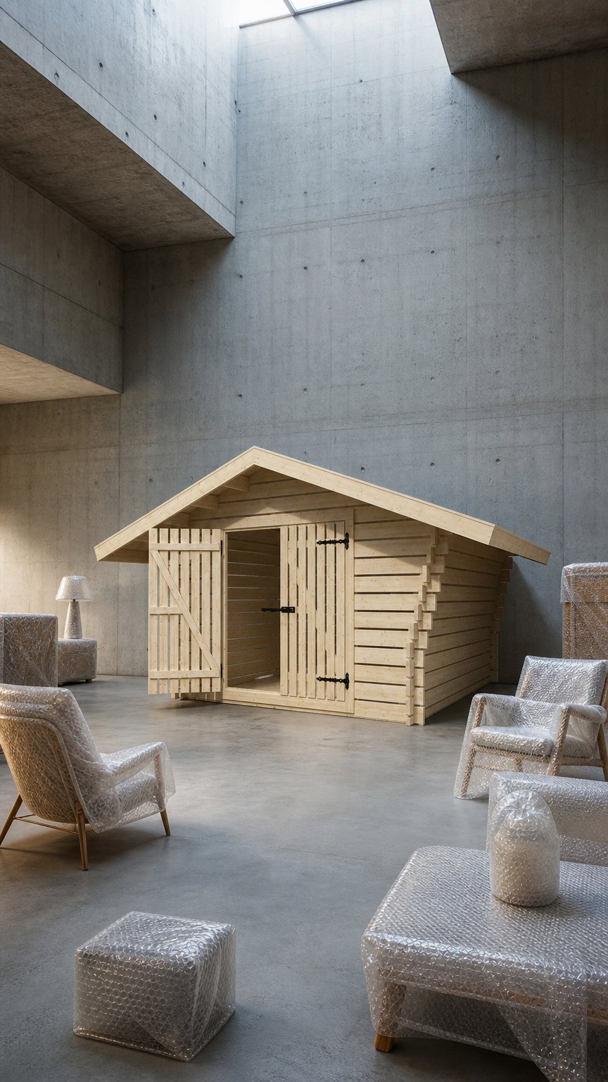 AI product shot of Gerätehaus Franky 10m²