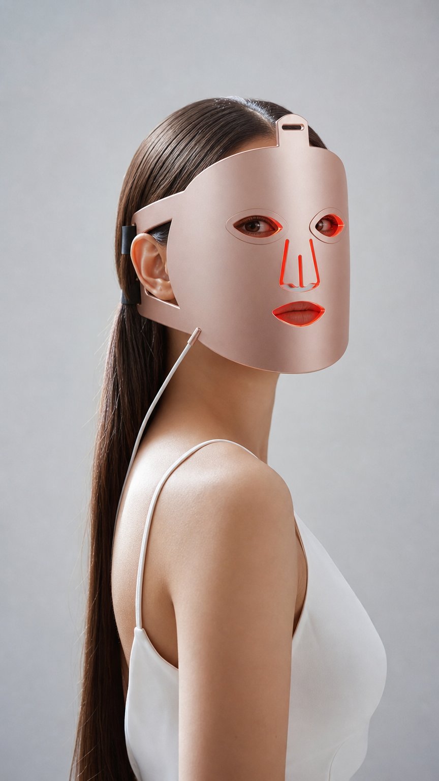 AI product shot of GLOW SKIN LED MASK