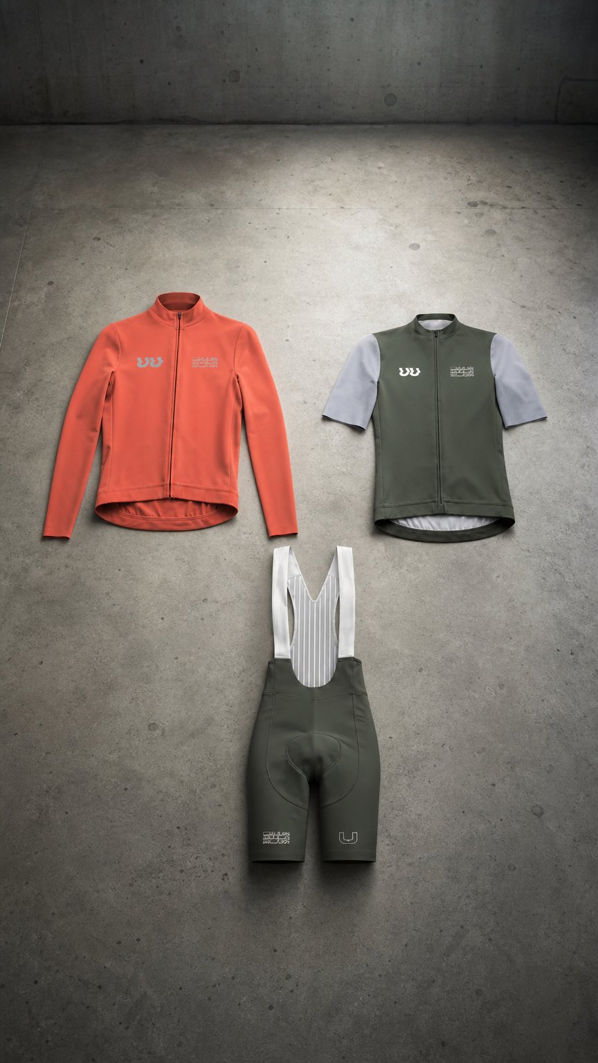 AI product shot of PACK  WOMEN (MAILLOT LARGO + MAILLOT + CULOTTE)