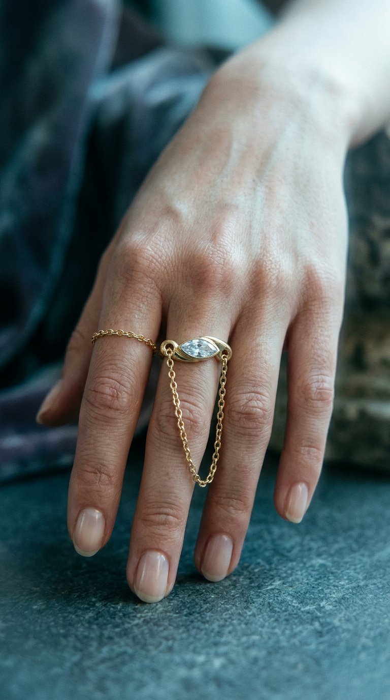 AI product shot of OJO 2-IN-1 RING IN STERLING SILVER