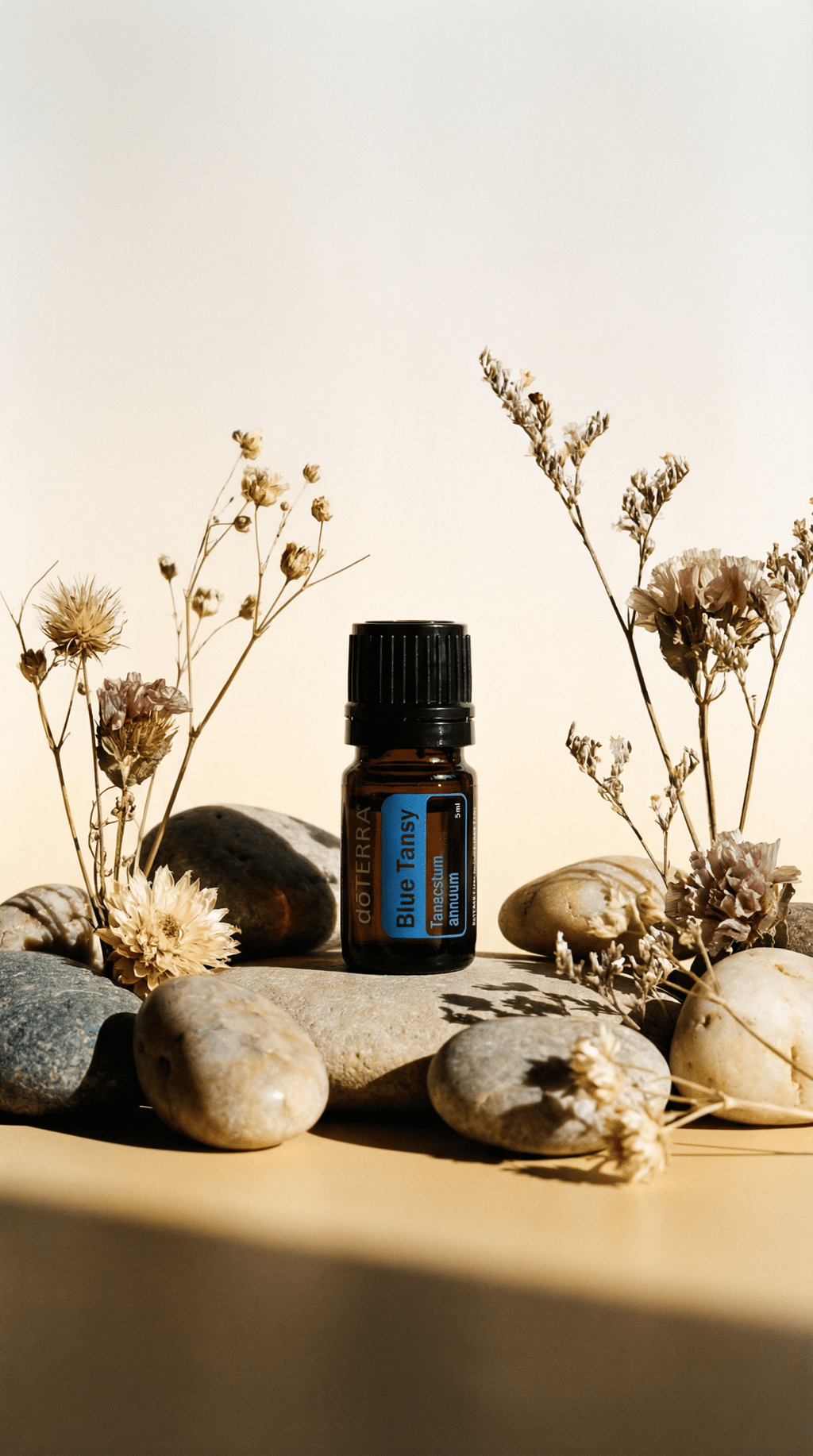 AI product shot of Blue Tansy