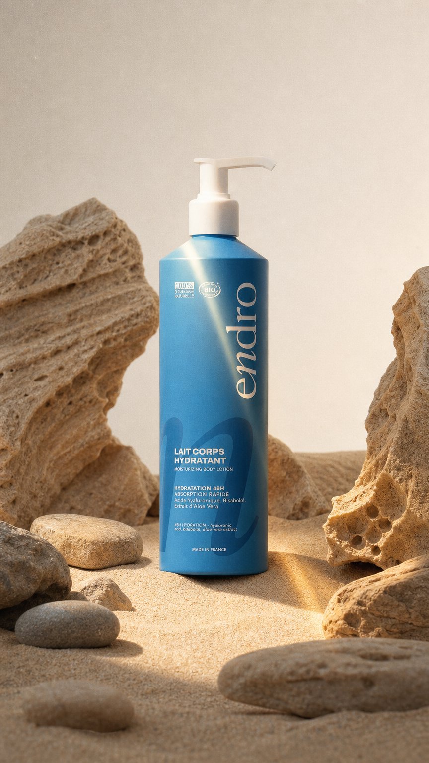 AI product shot of Lait corps hydratant